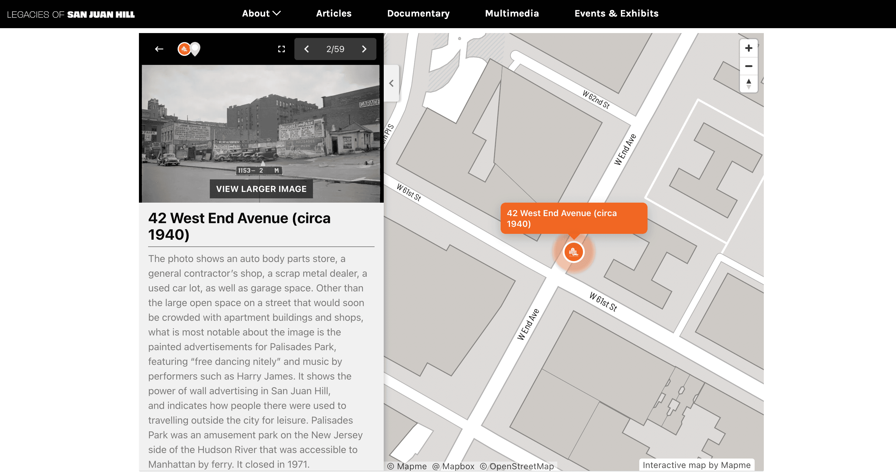 Interactive archival map of San Juan Hill