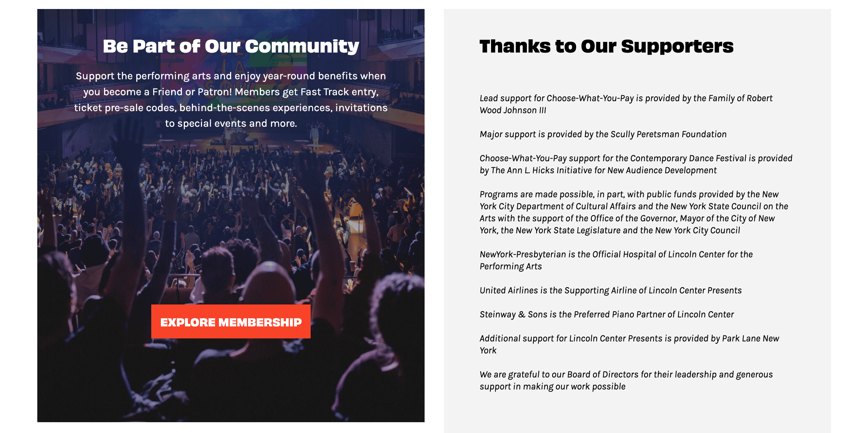 Membership and supporter modules
