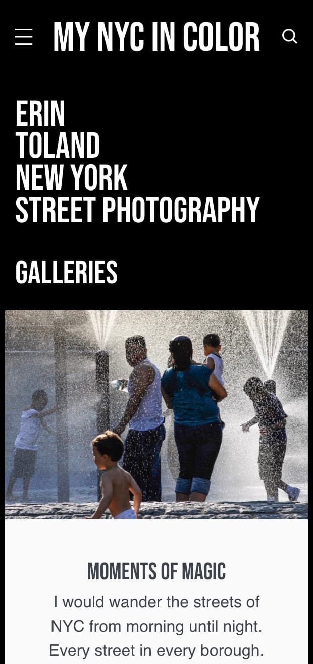 MY NYC in Color photographic archive on mobile